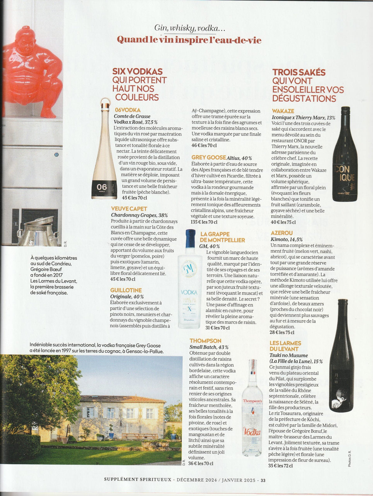 Quand le vin inspire l'eau-de-vie