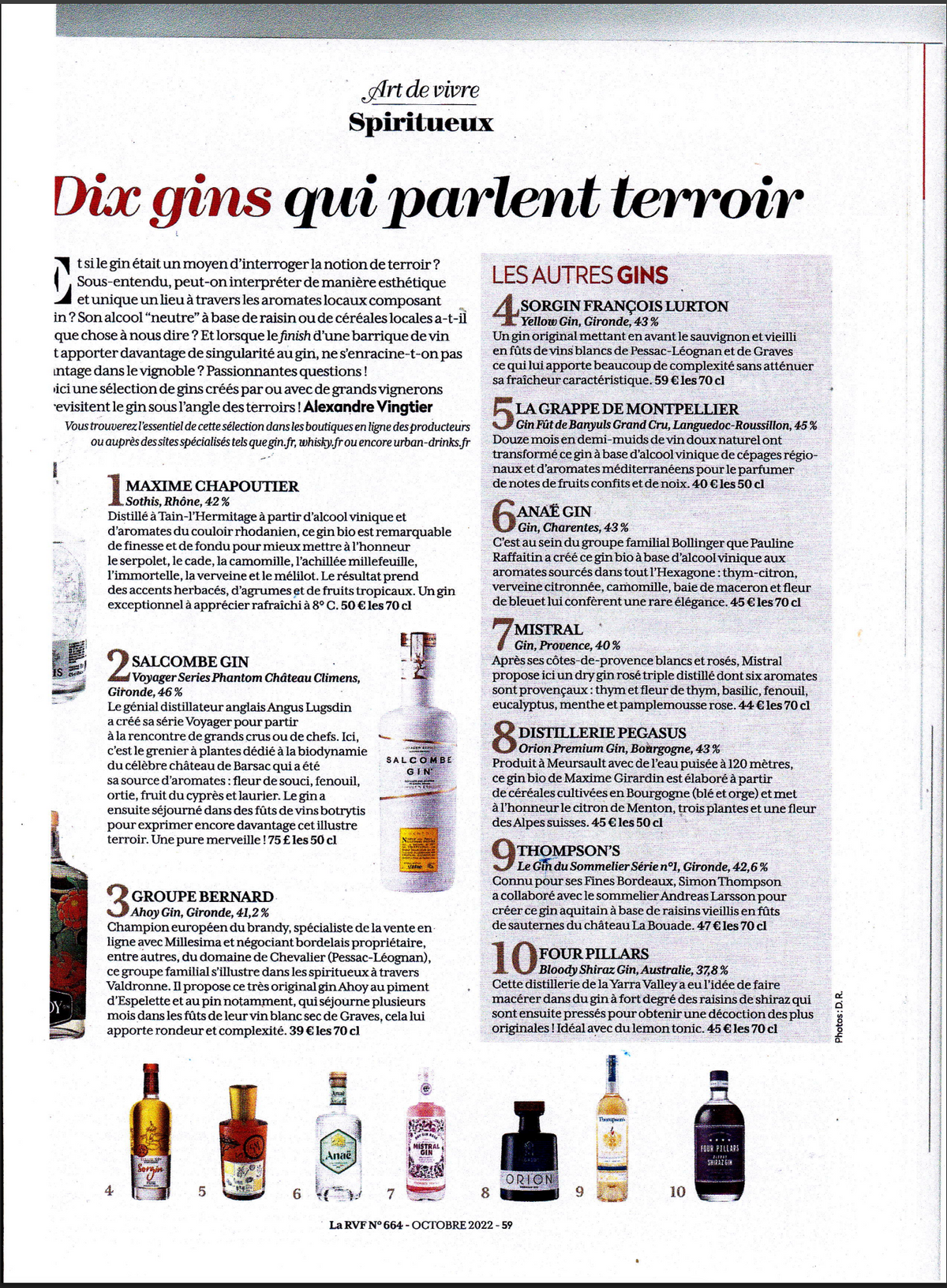 10 gins qui parlent terroir